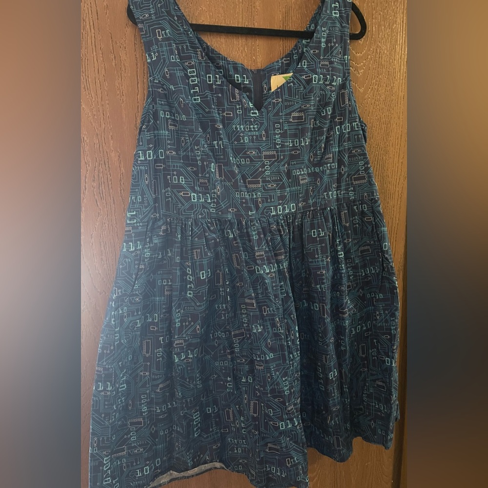 ModCloth Computer chip/number dress